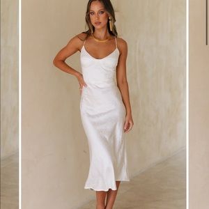 Nadia satin slip dress from JAUS boutique